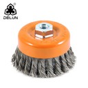 4 אינץ 'מברשת כוס חוט מפותלת מברשת עמידה